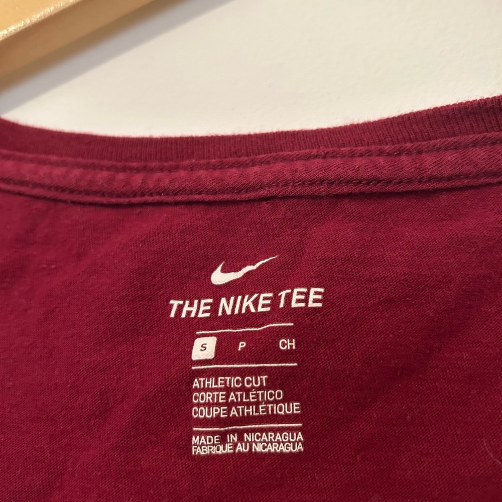 Nike Women's Burgundy Short Sleeve Tee - Picture 2 of 4